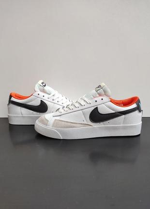 Nike blazer low white&amp;orange6 фото