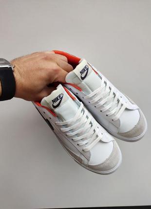 Nike blazer low white&amp;orange9 фото