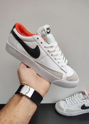 Nike blazer low white&amp;orange3 фото