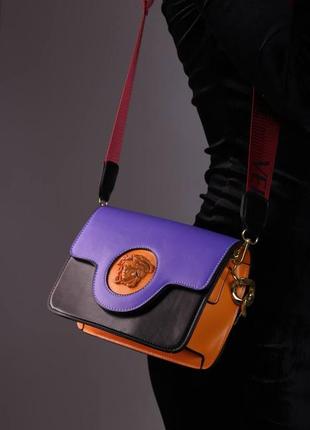 Versace black/orange/violet1 фото