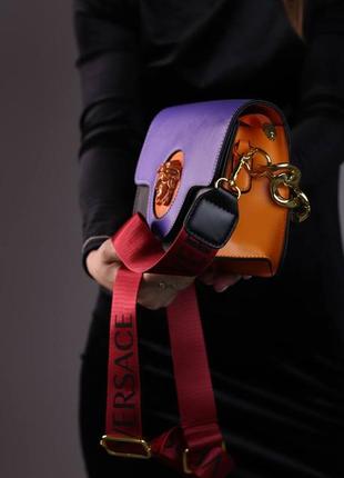 Versace black/orange/violet2 фото