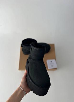 Уггі угги угг ugg mini platrorm suede black4 фото