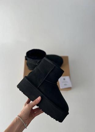 Уггі угги угг ugg mini platform suede black3 фото