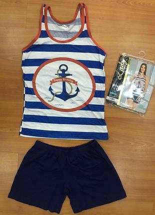 Яркие домашние комплекты шорты-майка турция ф