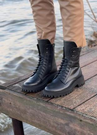 Жіночі шкіряні черевики. зима/демі ptaha_shoes3 фото
