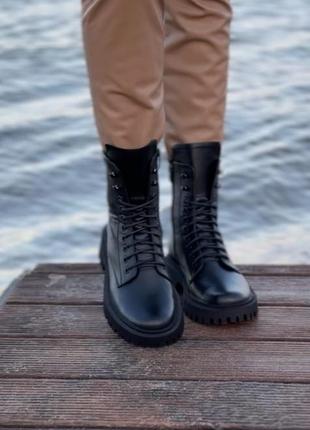 Жіночі шкіряні черевики. зима/демі ptaha_shoes7 фото