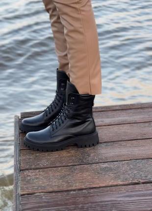 Жіночі шкіряні черевики. зима/демі ptaha_shoes9 фото