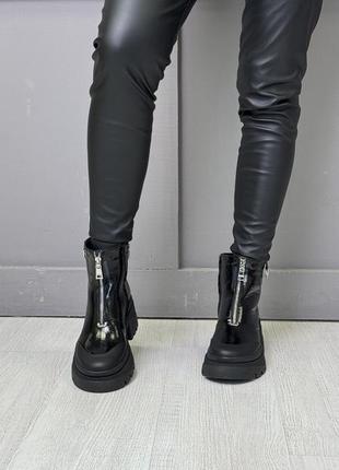 Жіночі шкіряні черевики. зима/демі ptaha_shoes3 фото