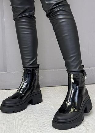 Жіночі шкіряні черевики. зима/демі ptaha_shoes6 фото