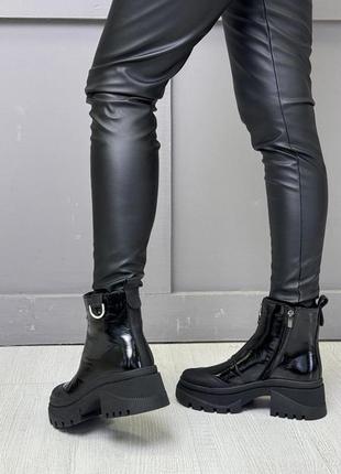 Жіночі шкіряні черевики. зима/демі ptaha_shoes7 фото