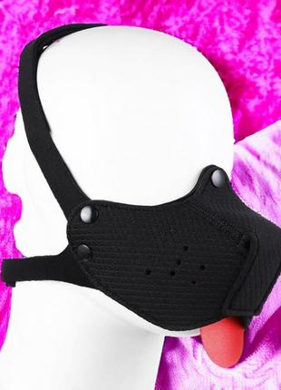 Маска собаки для бдсм ds fetish dog mask black, черная