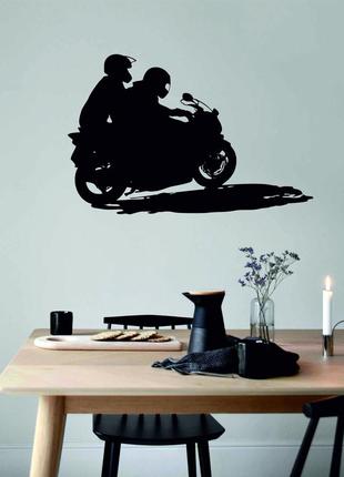 Декоративное настенное панно «мотоцыкл с коляской» декор на стену