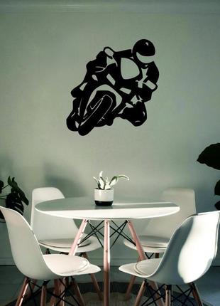 Декоративне настінне панно «мотоцикл» декор на стіну4 фото