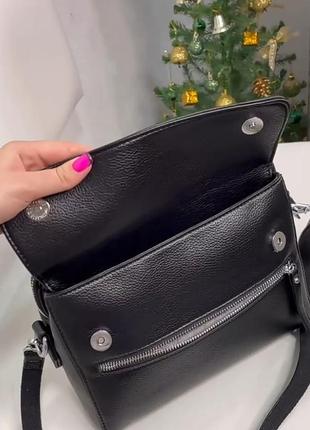 Черная, красивая и удобная сумочка.(кожа зам)7 фото