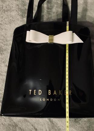 Маленька пластикова сумочка-шопер з бантом від британського бренда ted baker london (оригінал)9 фото