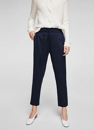 Женские темно-синие брюки mango