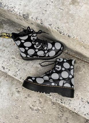 Женские ботинки dr.martens jadon polka black (термо)36-38-39-405 фото