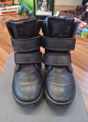 Кожаные сапоги ecco 28 размер 17,5см