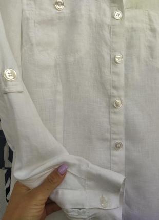 Рубашка белая льняная3 фото