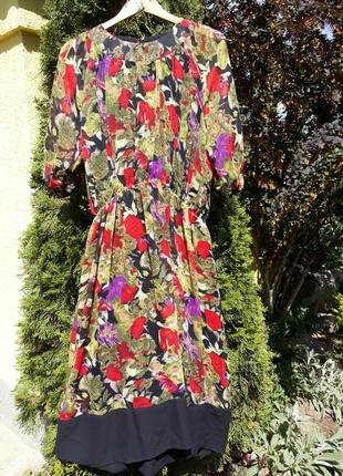 Шифоновое летнее платье/літня сукня в квітковий принт