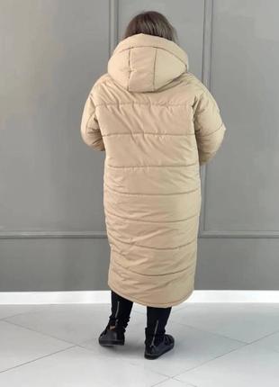 Очень теплое зимнее, батальное пальто, 50-60 размеров. 1799012 фото