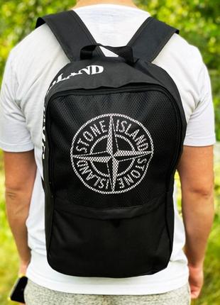 Рюкзак stone island black2 фото