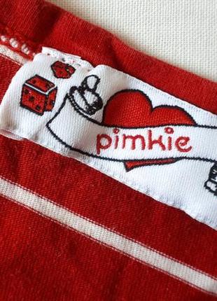 Червона футболка pimkie в смужку принт троянди якір смугаста2 фото