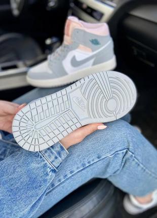 Кросівки nike jordan 1 retro grey7 фото