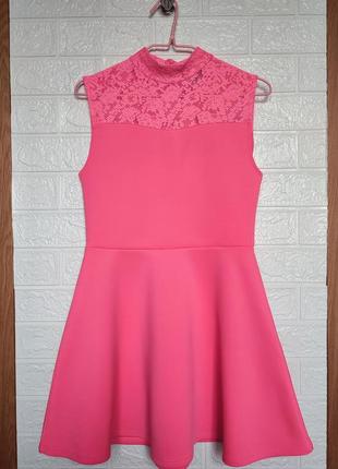 Нарядное розовое неоновое платье coolcat cool cat i am famous 🩷 наш 36-38рр/рост 158-164см2 фото