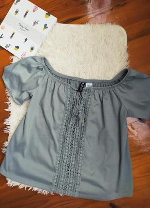 Футболка-блузка на плечі💚