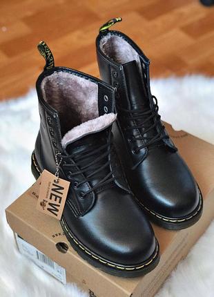 Dr. martens 1460 black зимові черевики