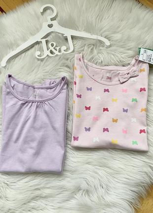 Комплект футболок на дівчинку h&m 110-116