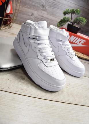 Зимние кроссовки ботинки nike air force mid white