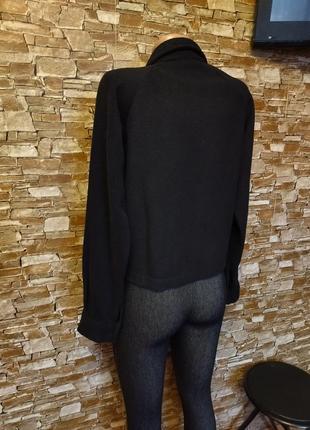 Теплый жакет,пиджак,черный,укороченный,флисовый пиджак, queen8 фото