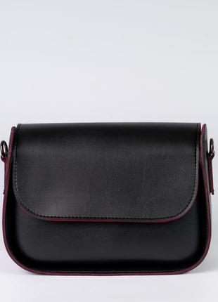 Женская сумка черная с красным сумка через плечо черный клатч кроссбоди через плечо