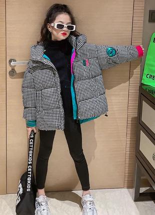 Куртка на девочку теплая демисезонная модно5 фото