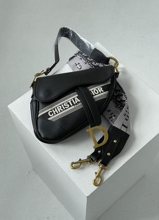 Сумка в стиле christian dior saddle black