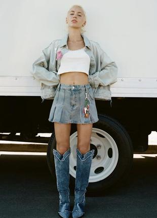 Куртка рубашка джинсова zara