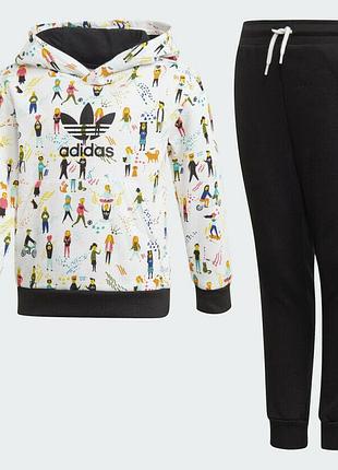 Adidas originals hoodie set kids' спортивный костюм детский оригинал!