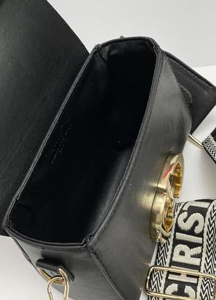 Сумка у стилі christian dior 30 montaigne bag black leather6 фото