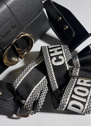 Сумка у стилі christian dior 30 montaigne bag black leather3 фото