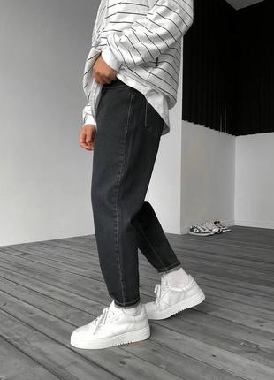 Джинсы мом темно-серые, лодочки джинсы момы4 фото