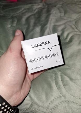 Маска для лица от черных точек lanbena nose plants pore strips, 30 г6 фото