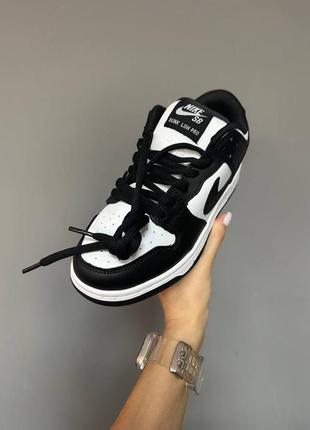 Кроссовки nike sb dunk black / white4 фото