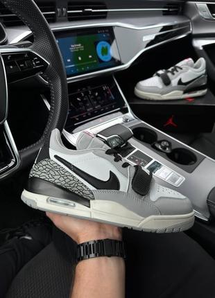 Кроссовки nike air jordan legacy 312 low m grey white black8 фото