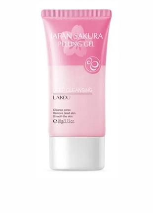 Пилинг для лица с экстрактом сакуры laikou japan sakura peeling gel, 60 мл