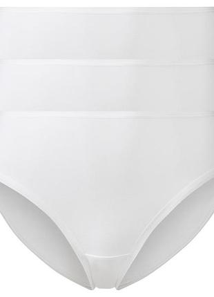 Трусики-слип набор 3 шт. хлопковые для женщины blue motion 164958-3 белый