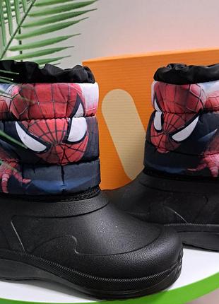 Теплые сапожки на слякоть, человек паук