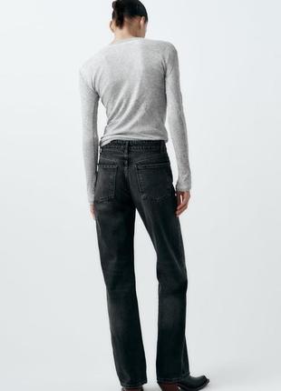 Плотные джинсы черные zara new6 фото