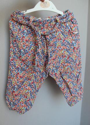 Стильные летние штанишки zara в цветочный принт1 фото